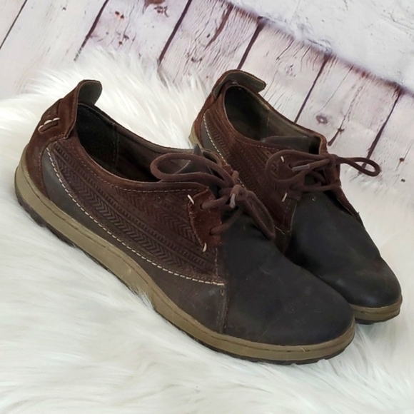 Merrell Ashland Leather Coffee Bean Brown Lace Up Shoes Sneakers Womens Size 7.5 - Picture 3 of 17